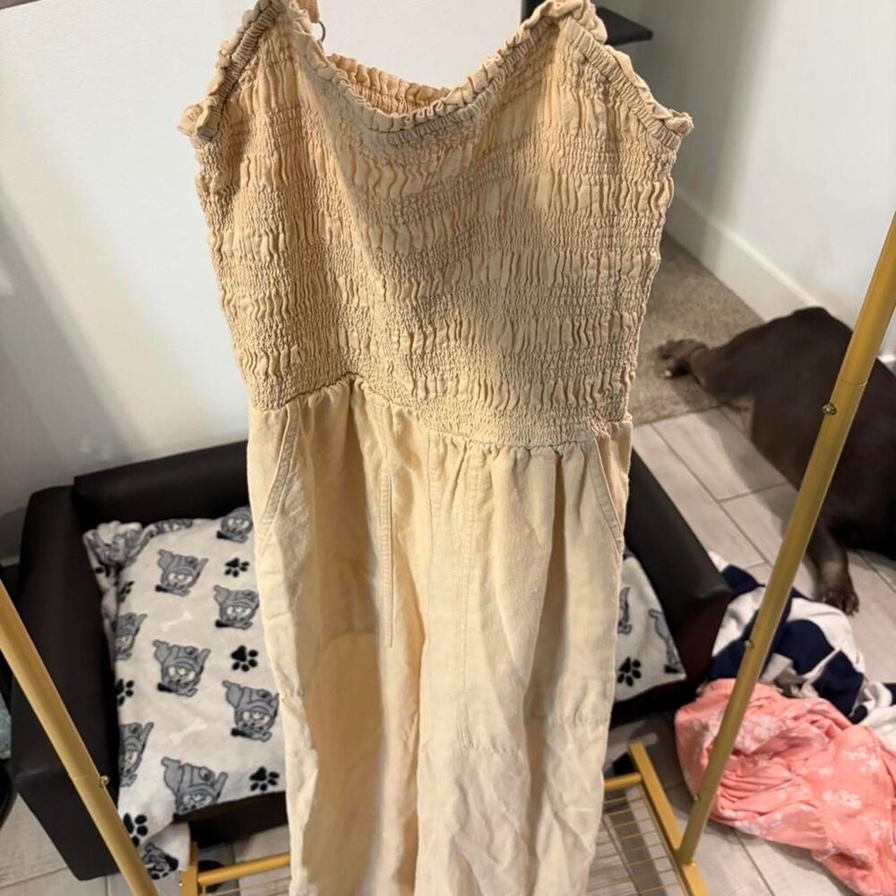 Universal-thread Women's Tan and Cream Jumpsuit